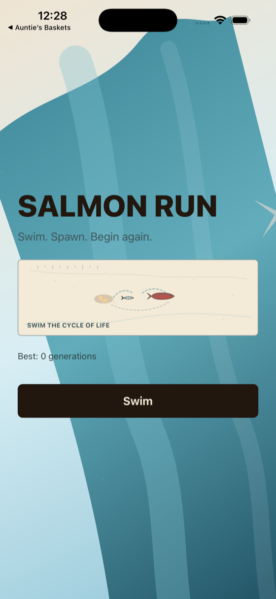 Salmon Run title screen